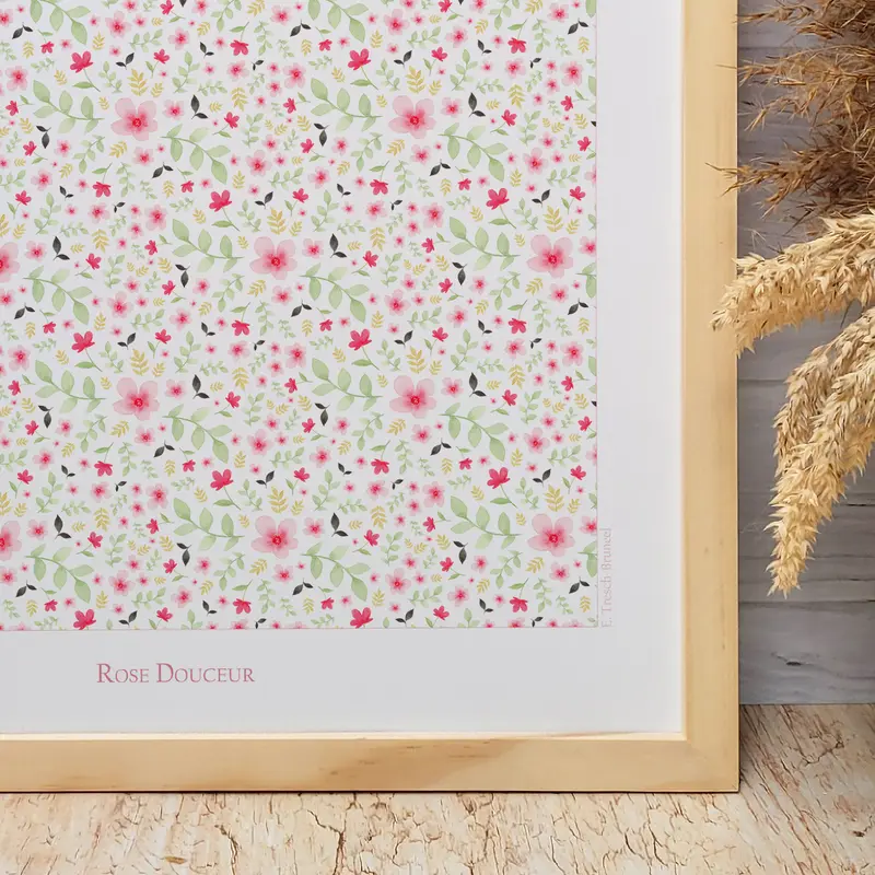 Affiche "Rose Douceur"