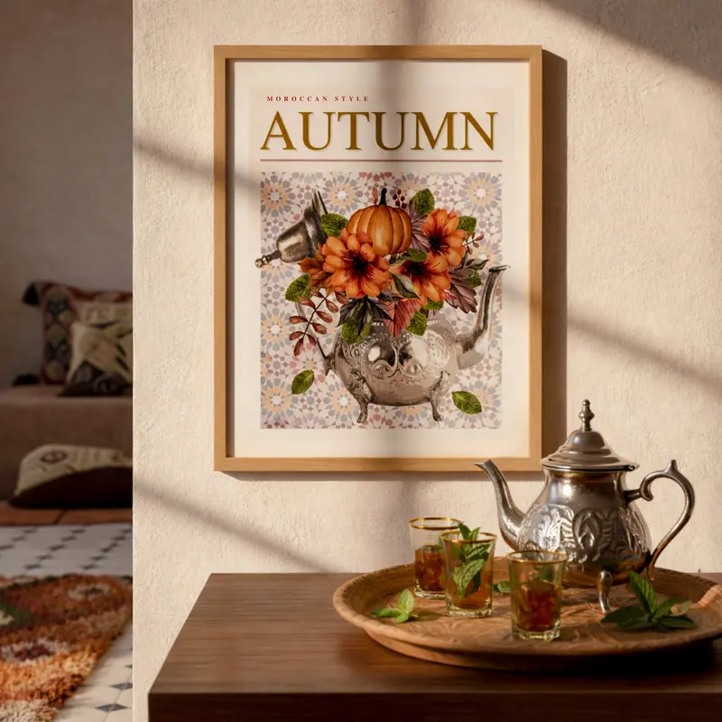 Affiche Théière Marocaine Automne