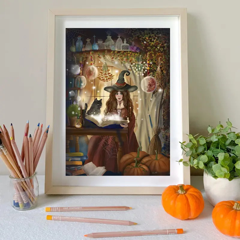 Affiche tirage d'art - L'antre de la sorcière