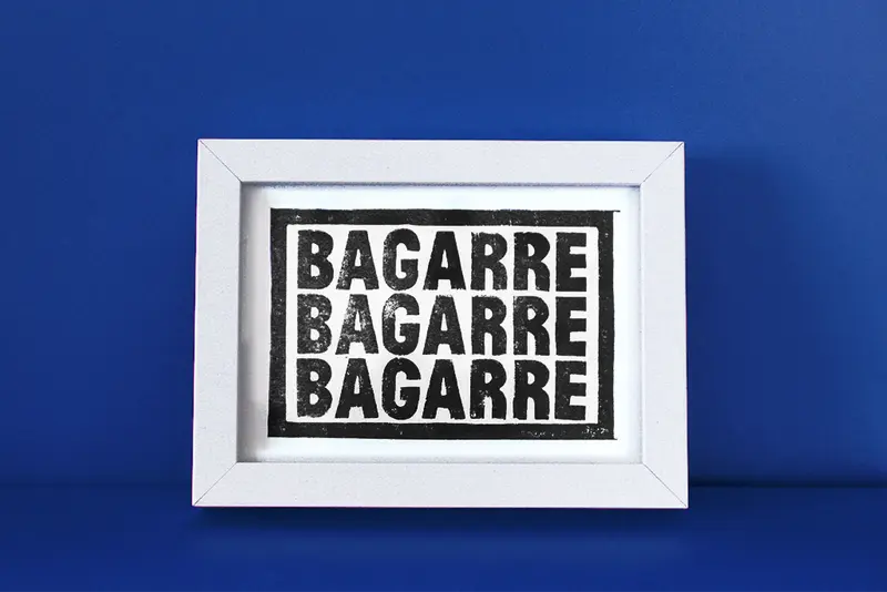 Affichette A5 Bagarre Bagarre Bagarre