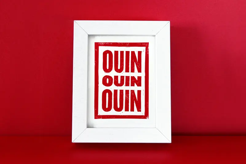 Affichette A5 OUIN OUIN OUIN