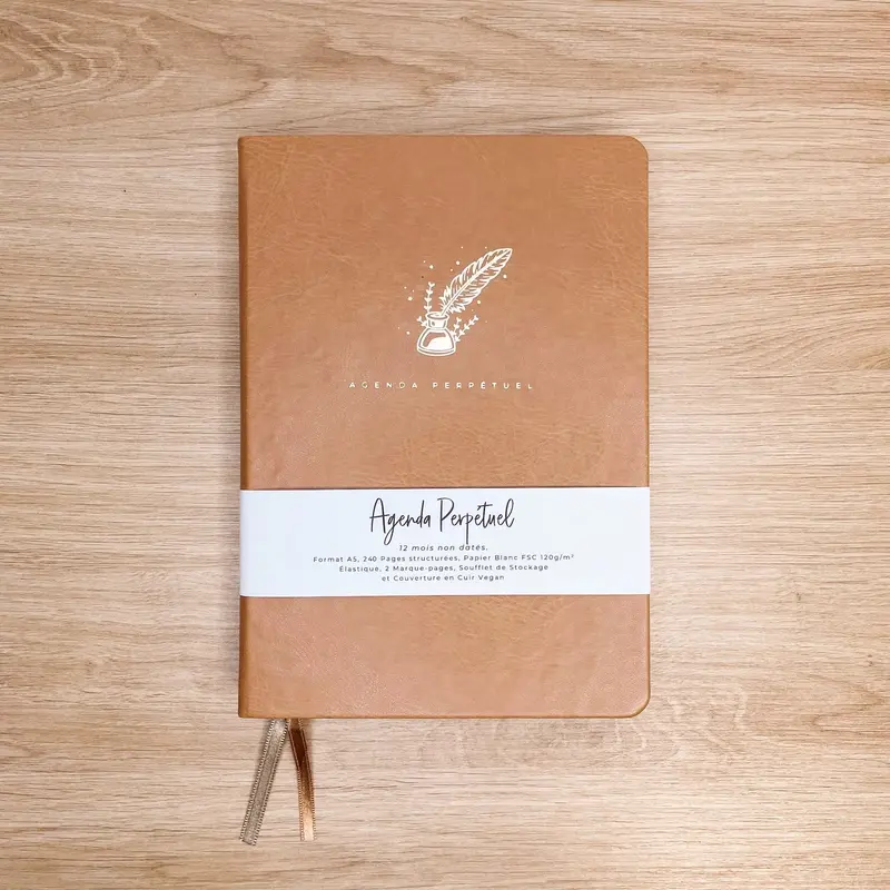 Agenda Perpétuel "Cappuccino" - Carnet A5