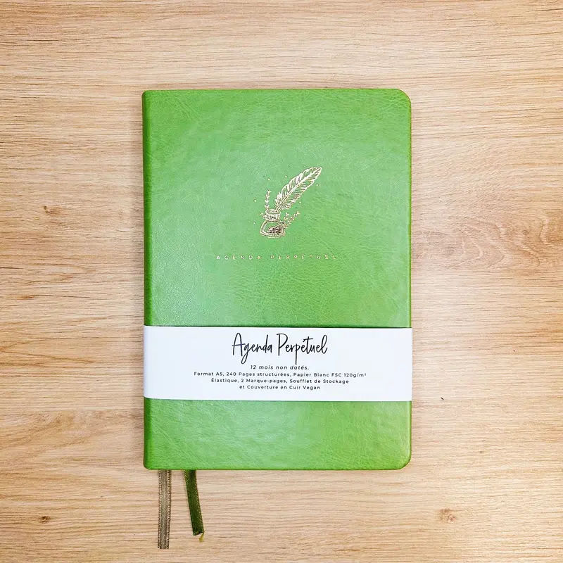 Agenda Perpétuel "Trèfle" - Carnet A5
