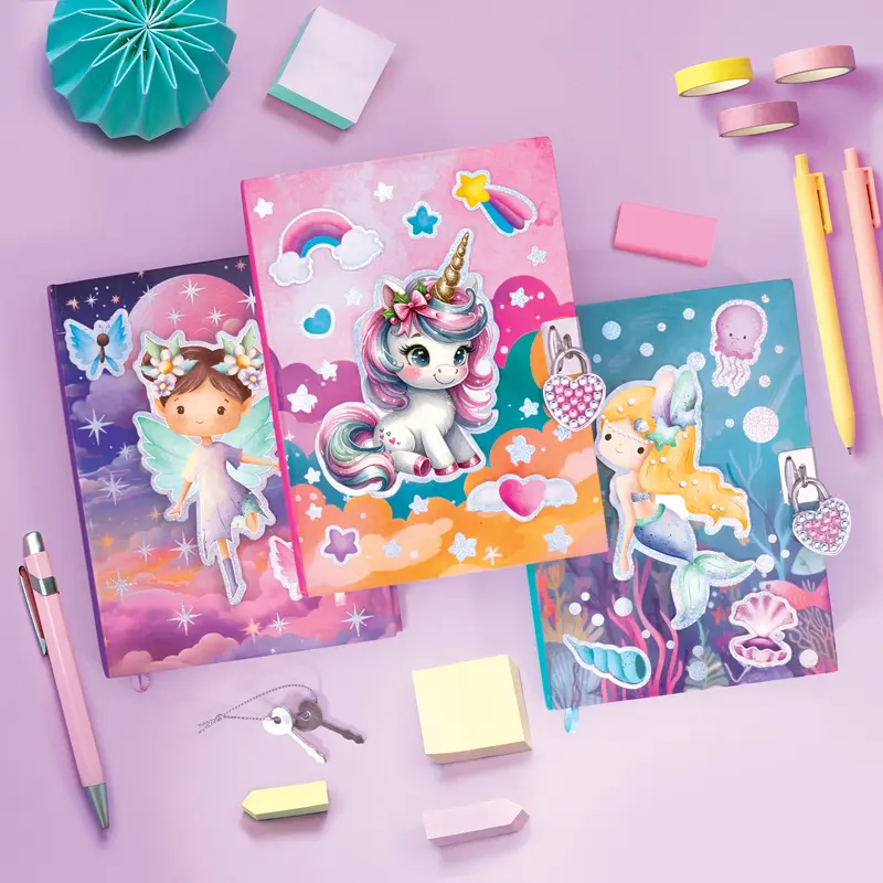 Agenda secret avec cadenas (3 modèles assortis)