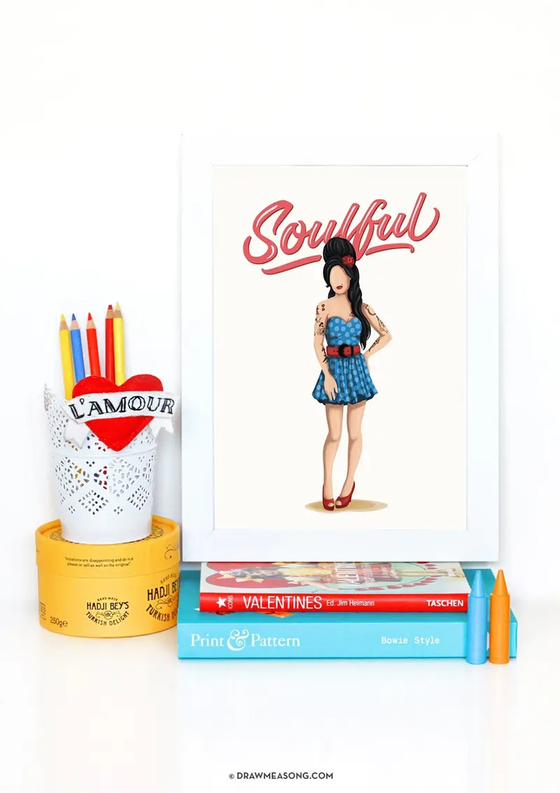 Amy Winehouse Soulful Art Print