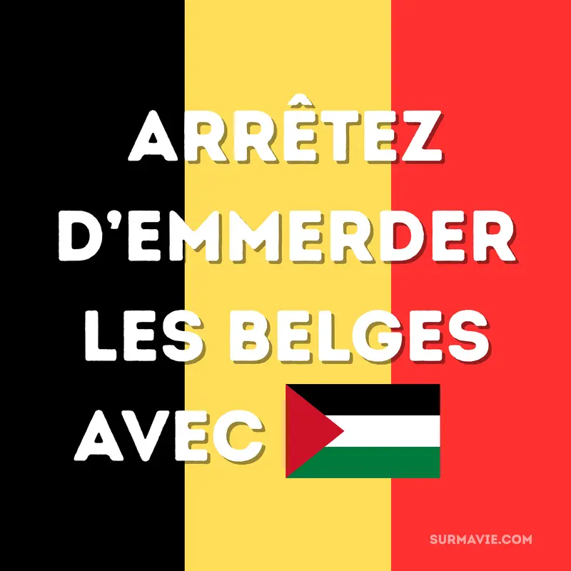 Arrêtez d’emmerder les belges avec la palestine