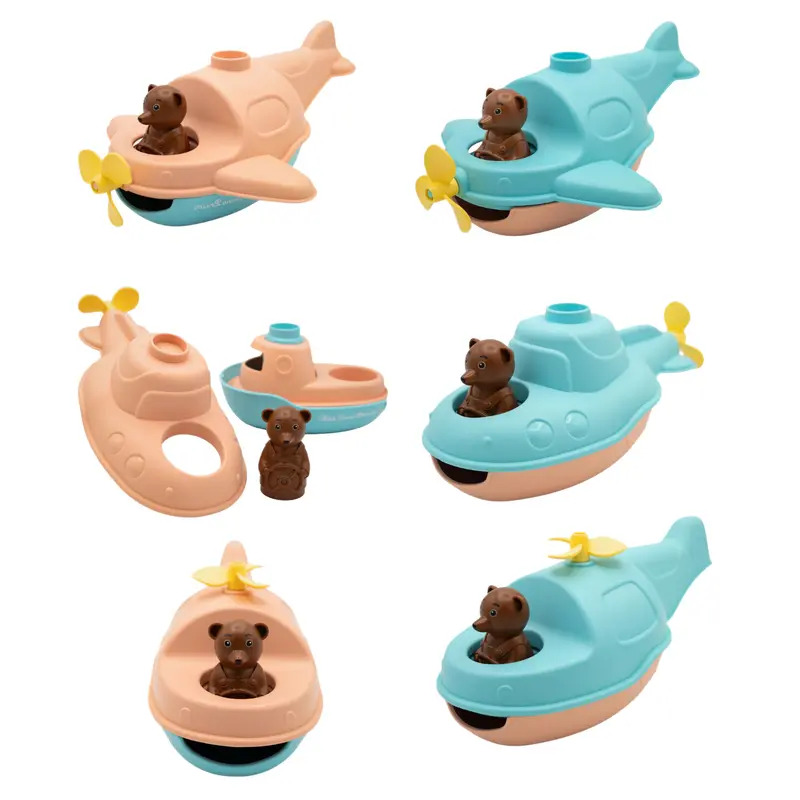 Assortiment - 6 Véhicules 2-en-1 Petit Ours Brun - P531