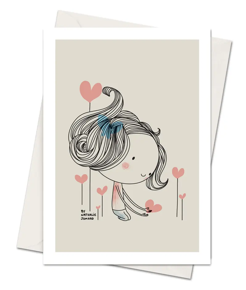 Au jardin des cœurs by Nathalie Jomard - Lot de 10 cartes identiques  + enveloppes premium