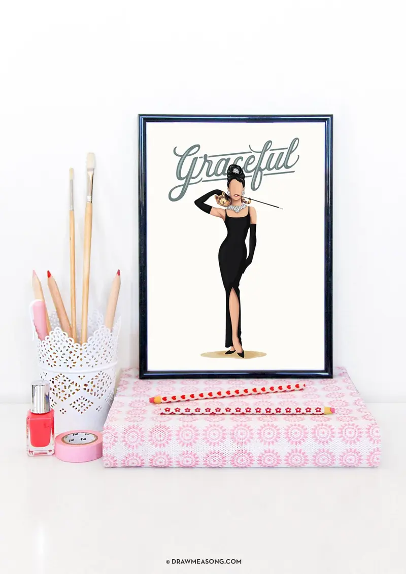 Audrey Hepburn Graceful Art Print
