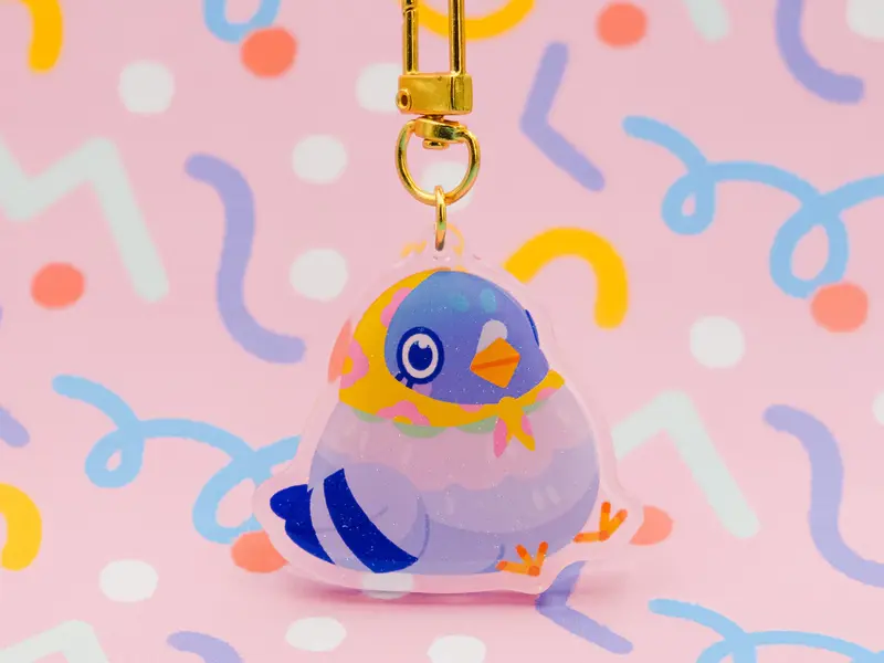 Babooshka Pigeon Keychain