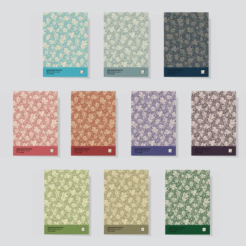 Bachelor's Button - William Morris Inspired Washi Paper Set