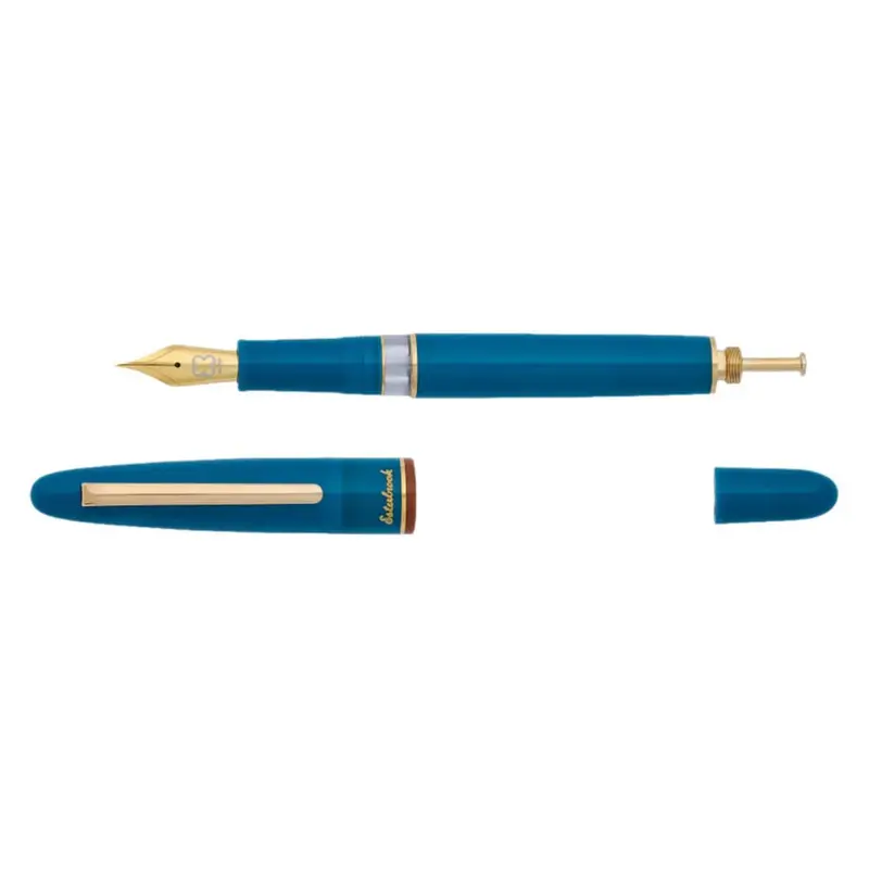 Back to the Lands Estie Fountain Pen / Funky Lake / Gold Trim / Piston Filler - M