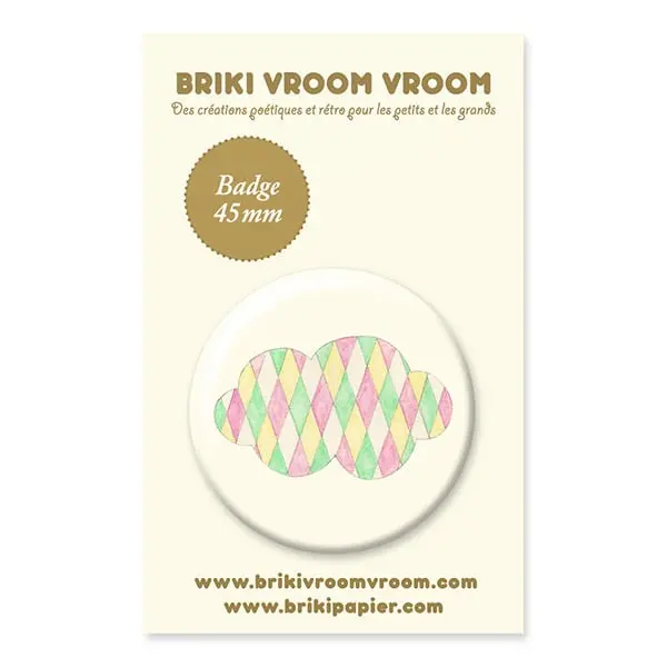 Badge - nuage arlequin