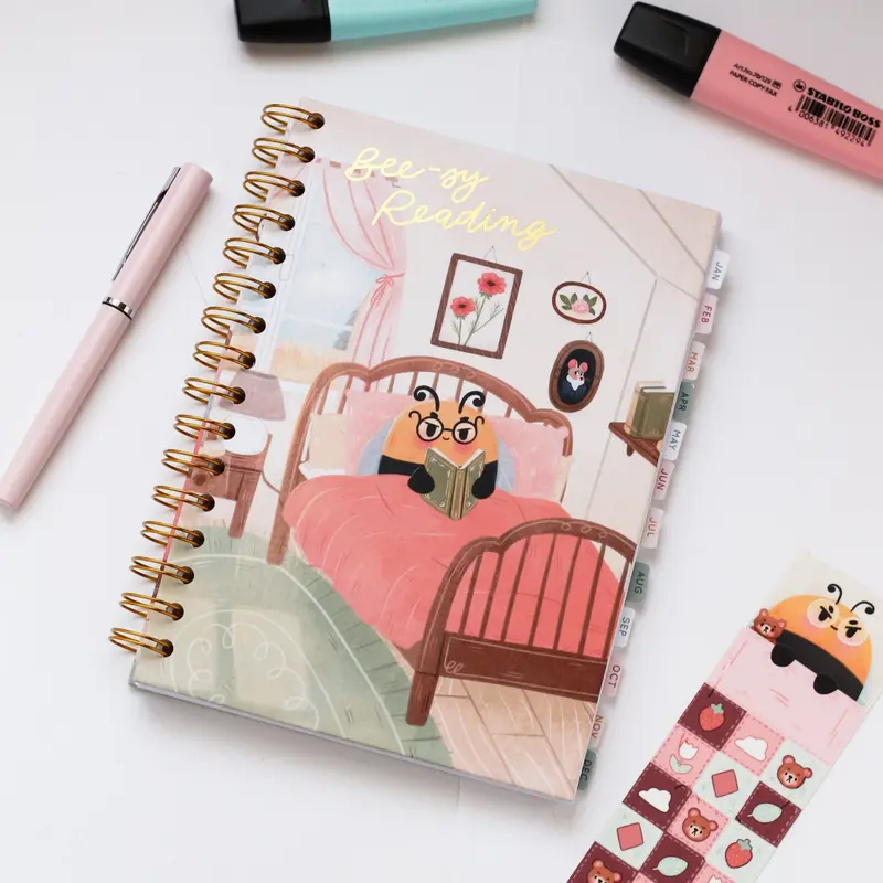 Bee-sy reading Grumbee Reading journal - Spiral notebook to write your book reviews