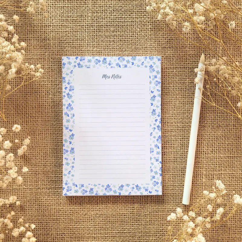 Bloc-notes A6 "Liberty myosotis"