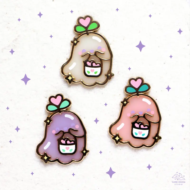 Blooming Love - Sprout Ghostie Enamel Pin