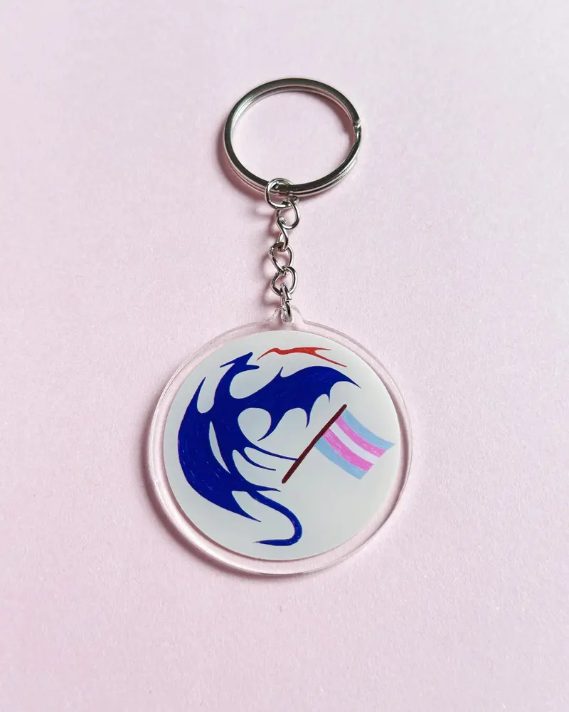 Blue Dragon Trans ✶ Acrylic Keyring