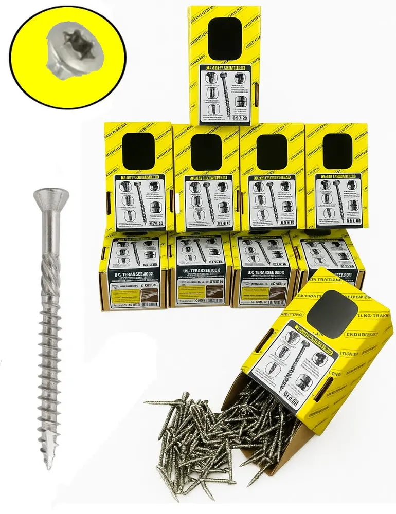 Boite de 200 vis INOX A2 5 X 50 ING FIXATION (attention nouveau packaging)