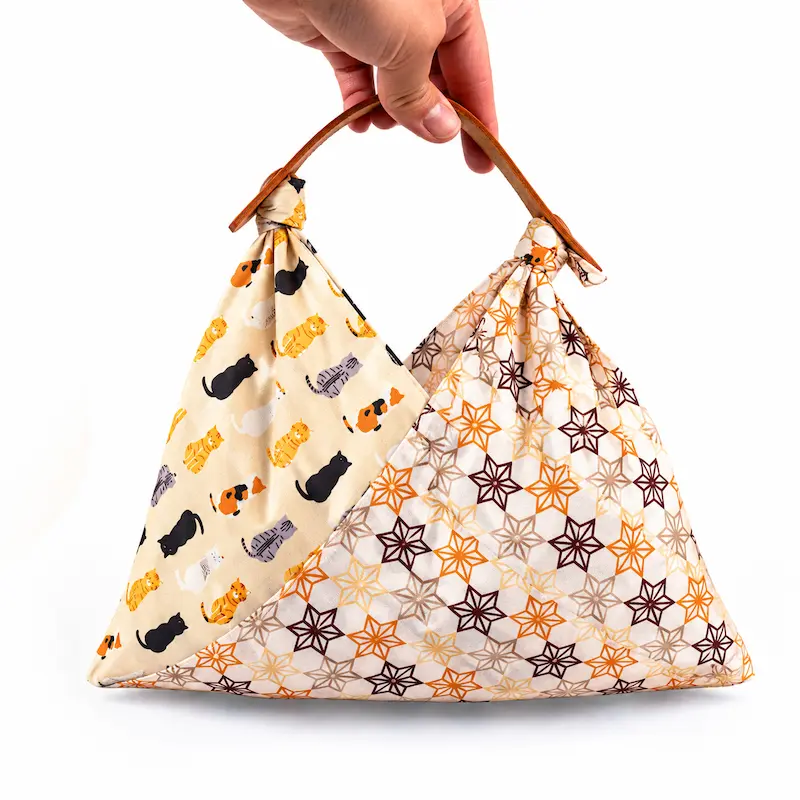 Bolso Japonés para Anudar Azuma Bukuro Gatos