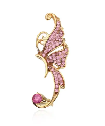 Boucle d'Oreille Papillon Rose