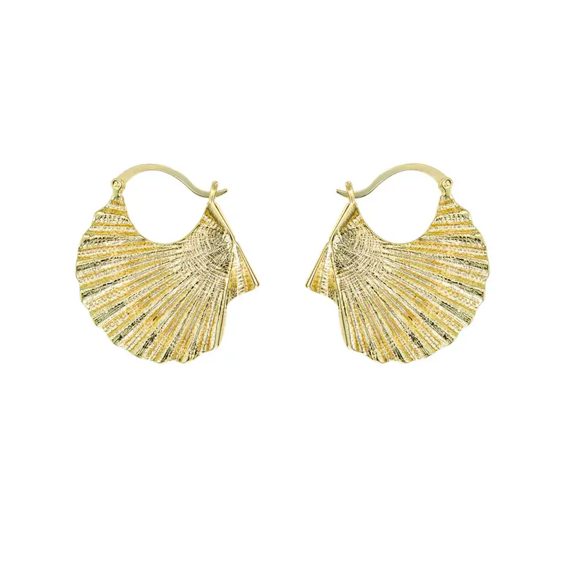 Boucle d'oreilles coquilles Saint Jacques - Sainte Jakez