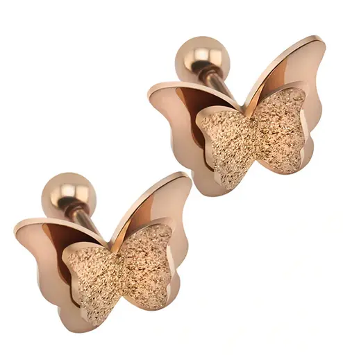 Boucles d'Oreilles 3D Papillon