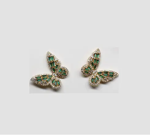 Boucles d'Oreilles Doré Papillon