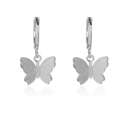 Boucles d'Oreilles Papillon argenté