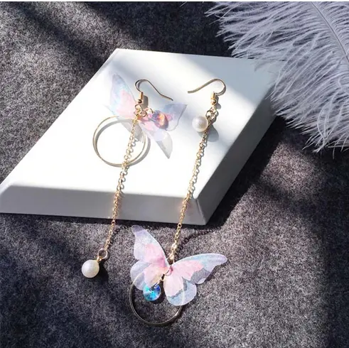 Boucles d'Oreilles Papillon Asymétriques