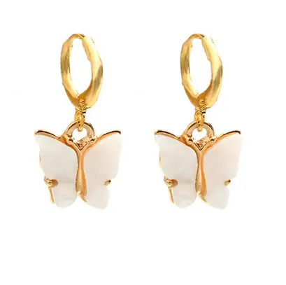 Boucles d'Oreilles Papillon Blanc