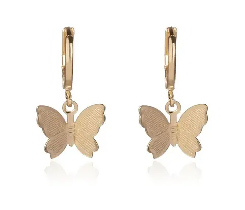 Boucles d'Oreilles Papillon Couleur Or