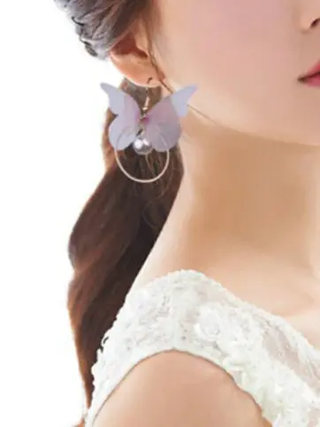 Boucles d'Oreilles Papillon Créoles