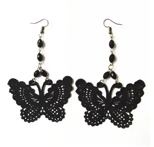 Boucles d'Oreilles Papillon Dentelle