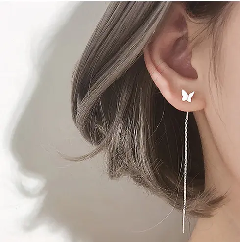 Boucles d'Oreilles Papillon Longues