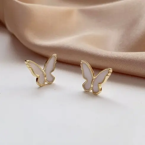 Boucles d'Oreilles Papillon Lune