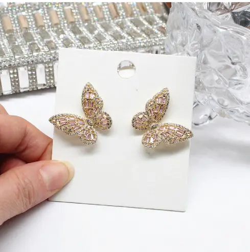 Boucles d'Oreilles Papillon Luxe Doré