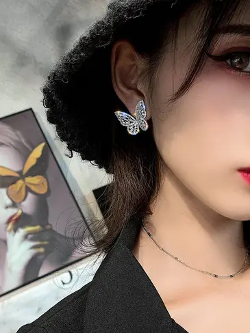 Boucles d'Oreilles Papillon Luxe