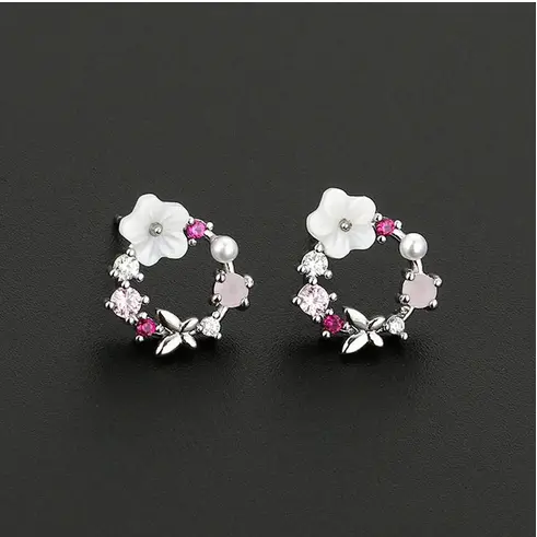 Boucles d'Oreilles Papillon Rondes