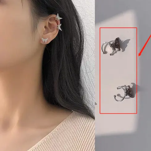 Boucles d'Oreilles Papillon "sans trou"