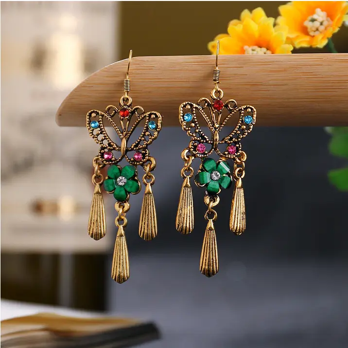 Boucles d'Oreilles Papillon Tribales