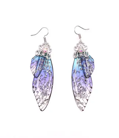 Boucles d'Oreilles Pendantes Papillon Femme