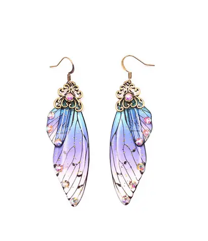 Boucles d'Oreilles Pendantes Papillon pour Femme