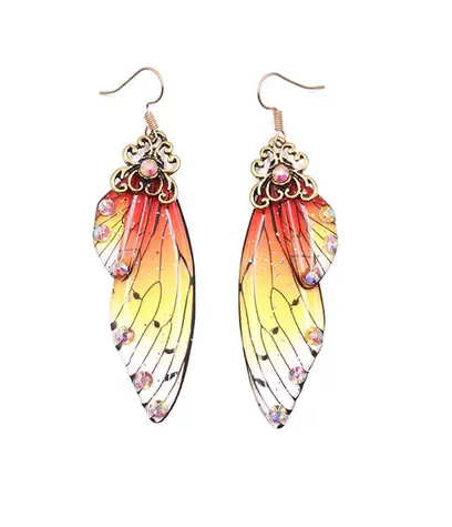 Boucles d'Oreilles Pendantes Papillon pour Fille