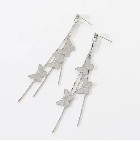Boucles d'Oreilles Pendantes Papillon