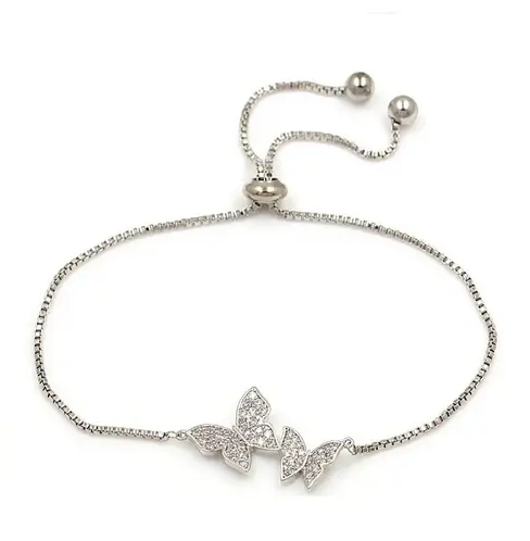 Bracelet argenté Papillon
