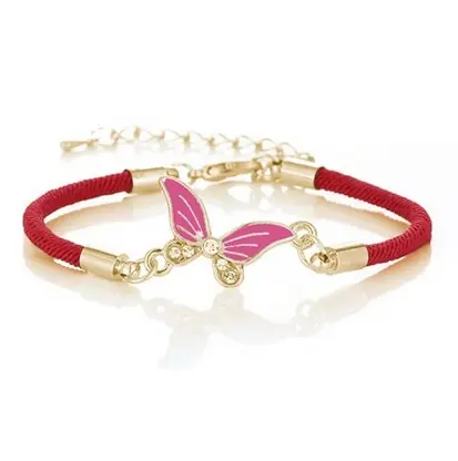 Bracelet Doré Papillon Cordon