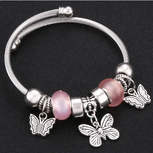 Bracelet Femme argenté Papillon