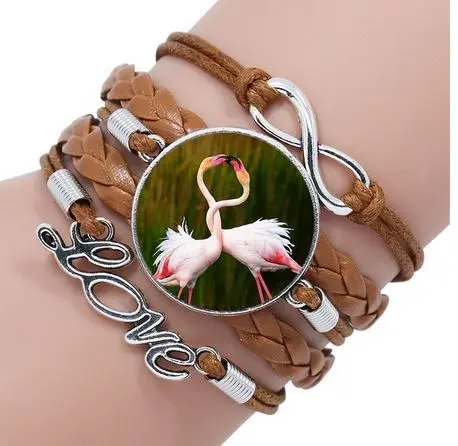 Bracelet Flamant Rose Amoureux