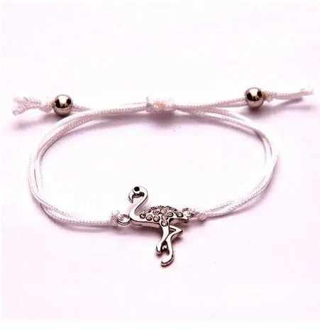 Bracelet Flamant Rose Corde