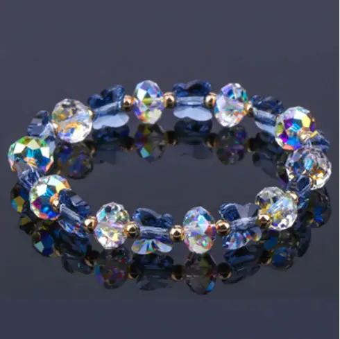 Bracelet Papillon avec perle artificielle de verre